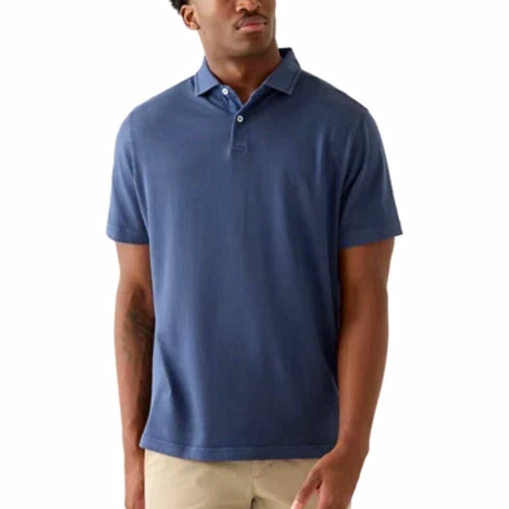 Vineyard Vines Lived-in Nautic Blue Short Sleeve Pique Men’s Polo Size S Cotton
